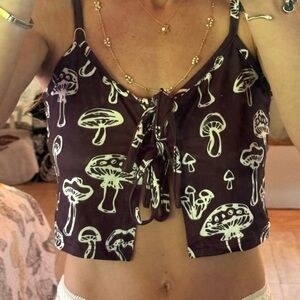 Mushrooms crop top